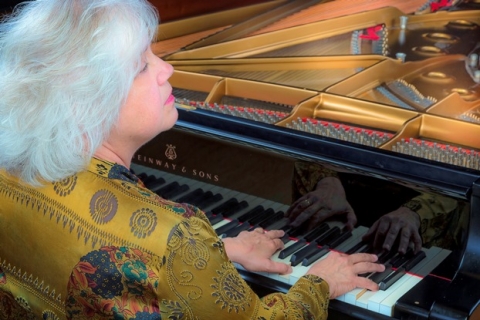 Lorna Griffitt playing piano